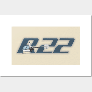 R22 Helicopter Posters and Art